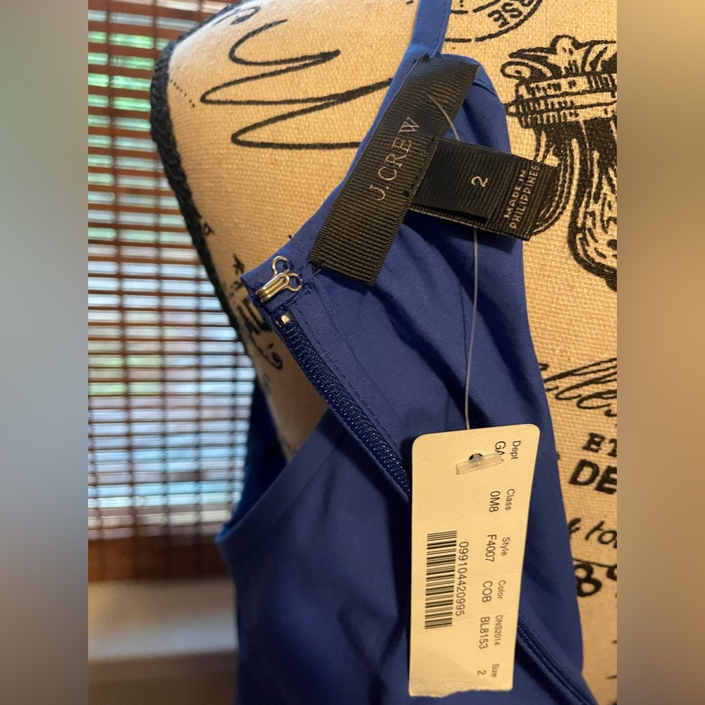 J. Crew Halter Top Sundress With Flutter Hem Blue - image 8